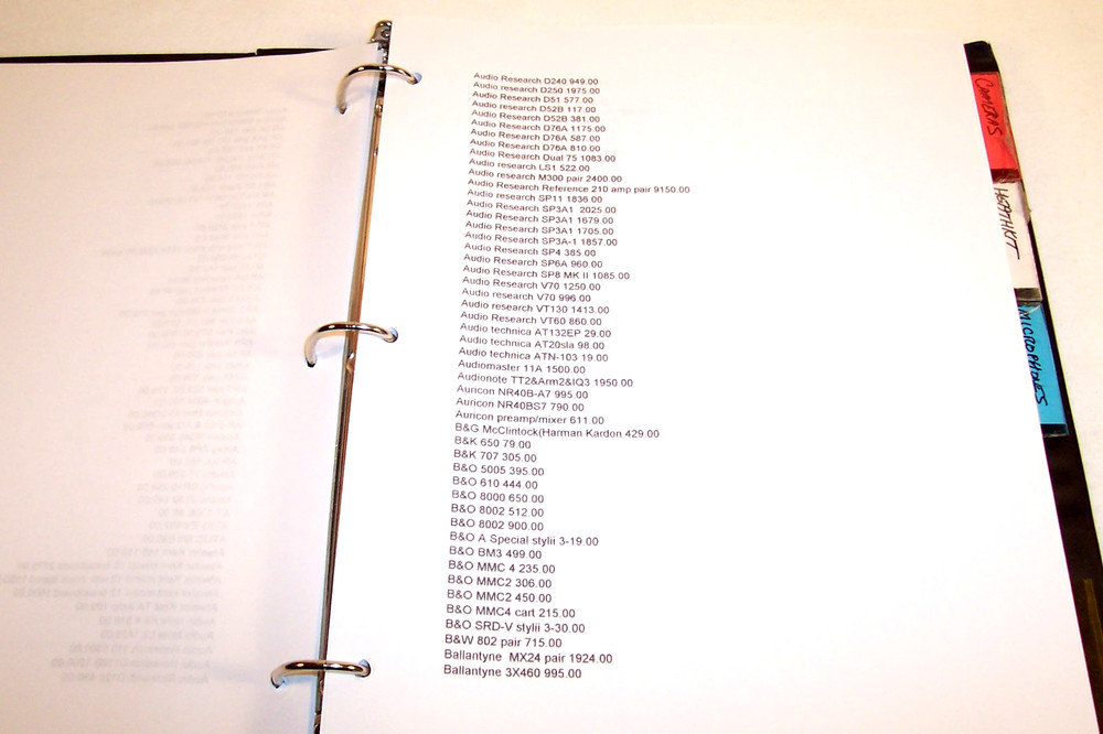 Massive ANTIQUE & HIGH END AUDIO PRICING MANUAL