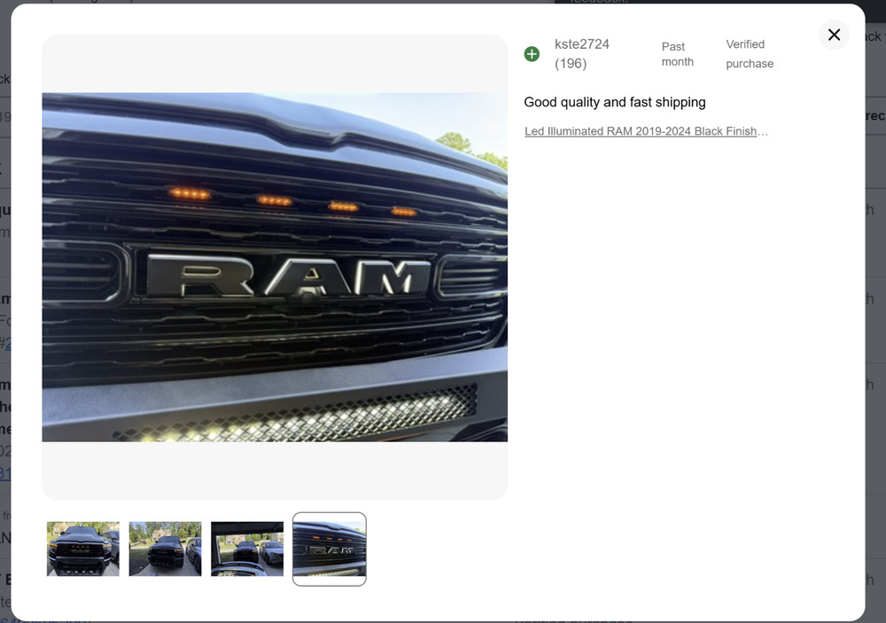 Led Illuminated RAM Rebel Black Finish