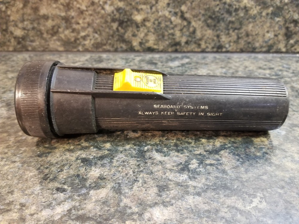 Vintage Flashlight Seaboard Systems "Always Keep Safety in Sight"