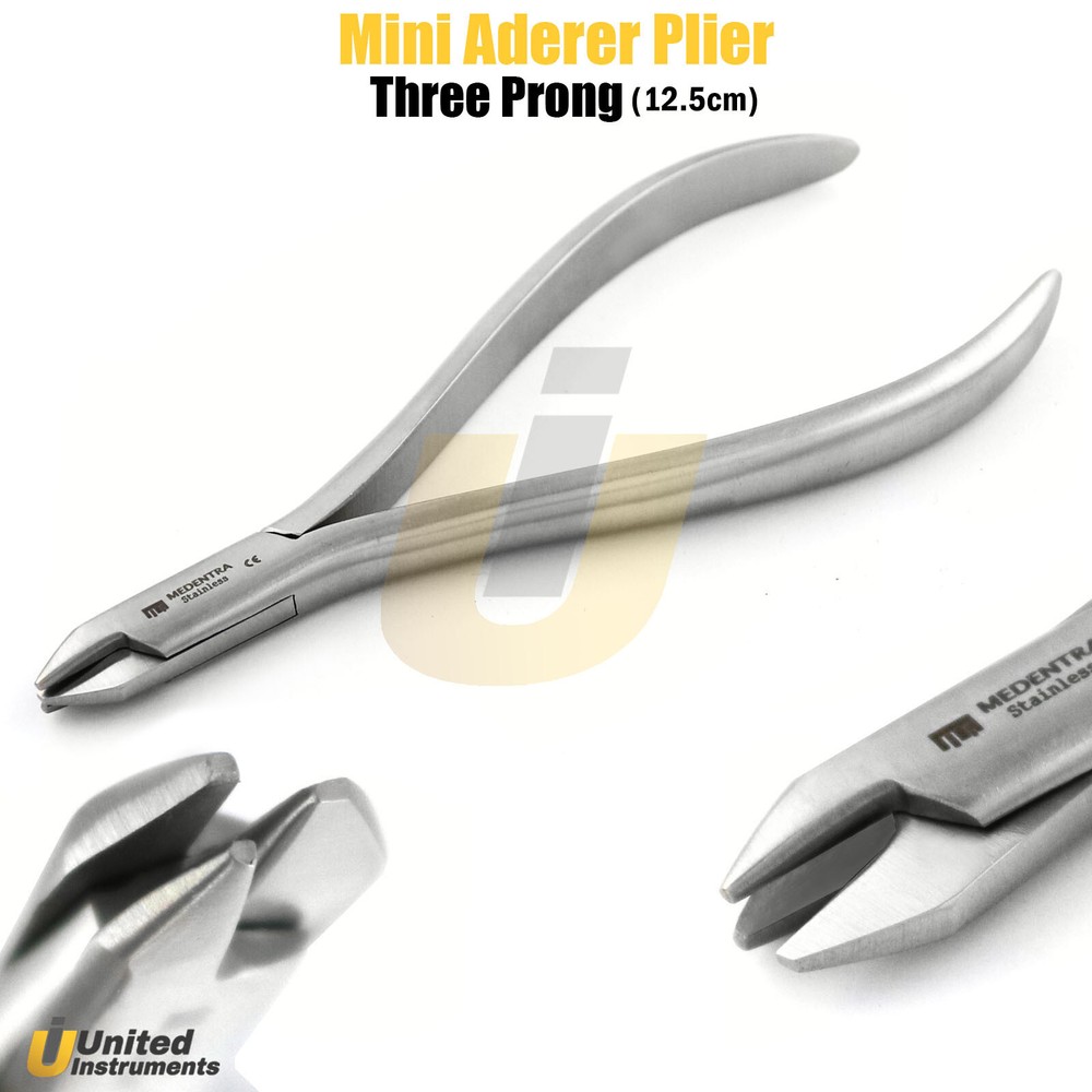 Dentist Mini Aderer Plier Three Jaw Arch Wire Bending Alicate Orthodontic