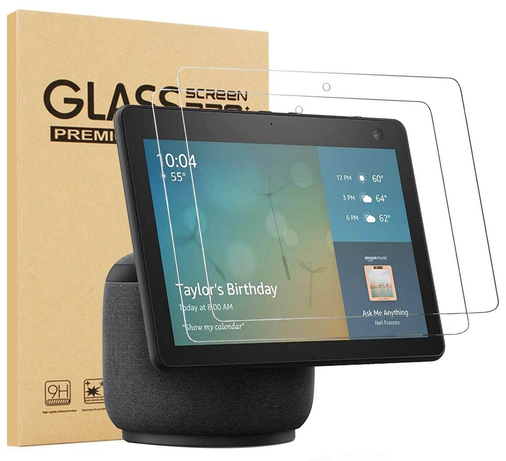2PCS Glass Screen Protector for Amazon Echo Show 10 (10.1 inch, 3rd Generation)