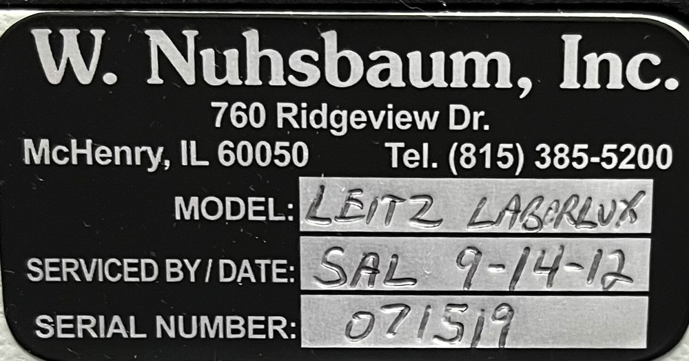 LEITZ LABORLUX K BINOCULAR MICROSCOPE 02043.036 W