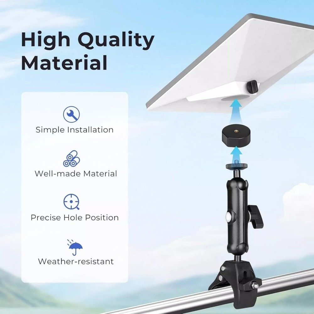 Compact Adjustable Clamp Mount for Starlink For Mini on For RV Ladder Systems
