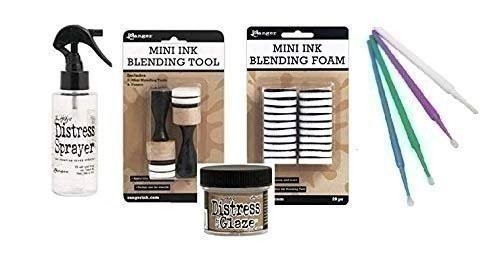 Ranger Tool Bundle - 2 Blending Tools, 20 Replacement Foam, Distress Spray...
