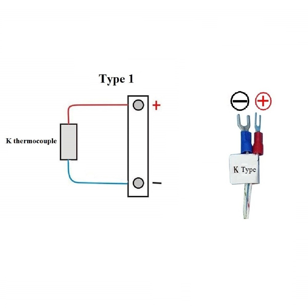 Waterproof K Type Thermocouple - Grounded Temperature Sensor Probe for PID Temp