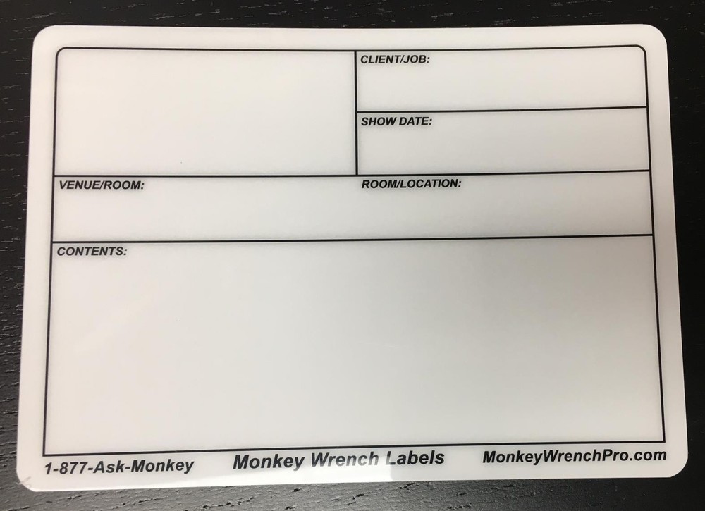 Road Case Label 6" X 8.25" (6 pack)