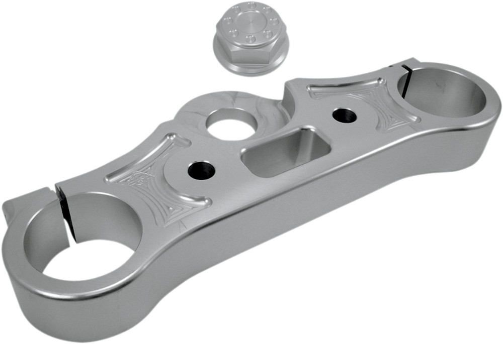 JOKER MACHINE Upper Triple Tree - Clear Anodized - '08-'16 FXD 10-330S