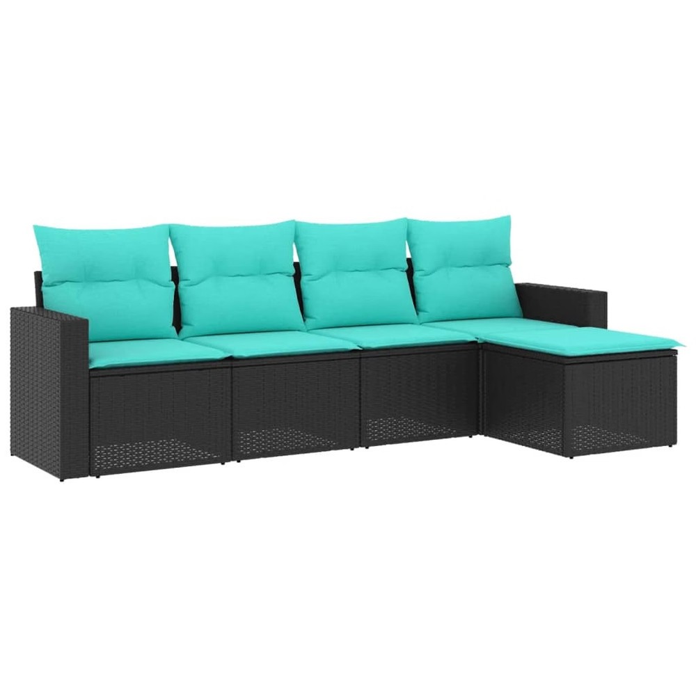 Garden Sofa Set Black