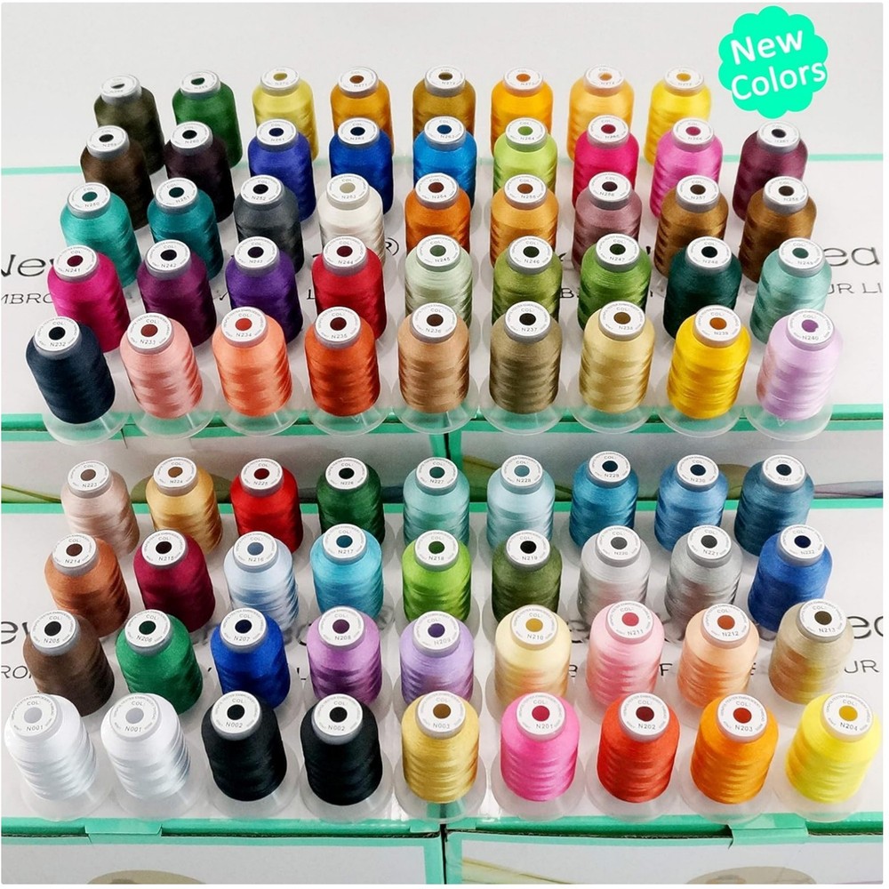80 Spools Polyester Embroidery Thread Kit - 40 WT 500M Each