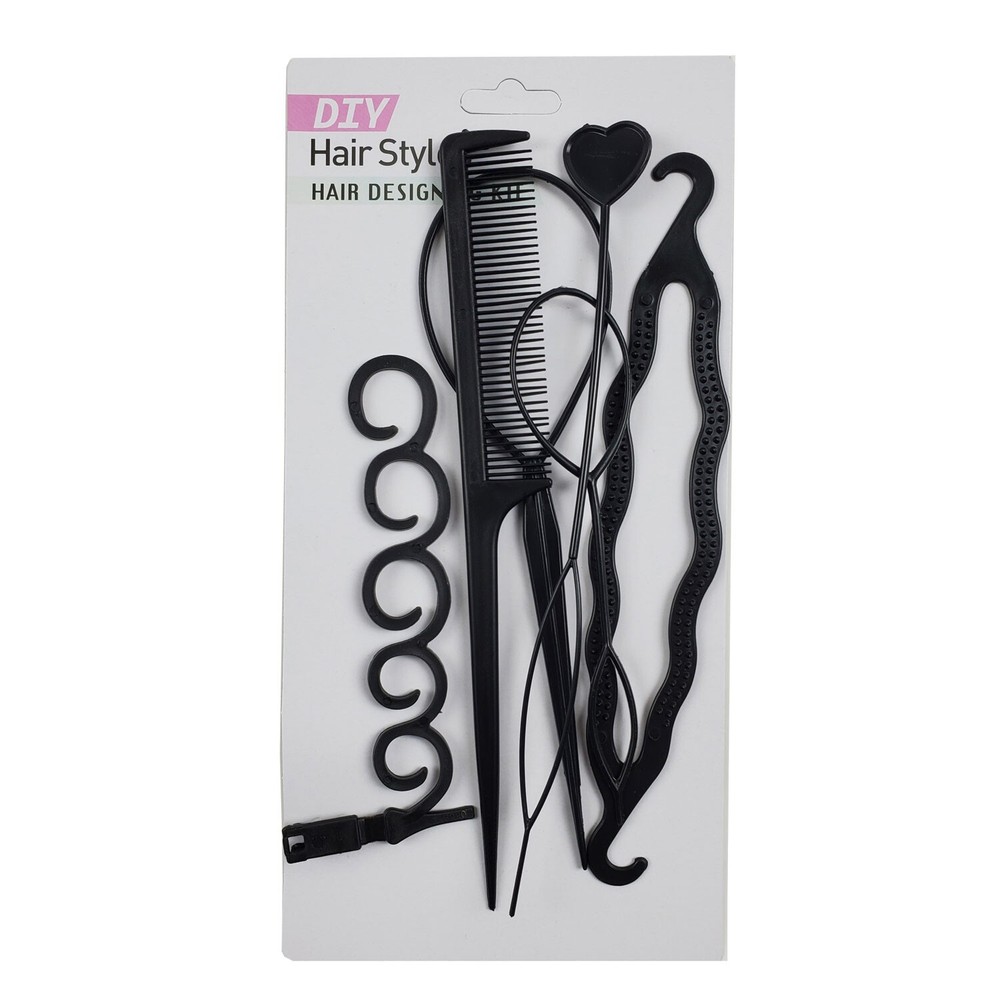 Hair Styling Tools Bun Maker Topsy Tail Hair Braid Donut Comb DIY-Assorted