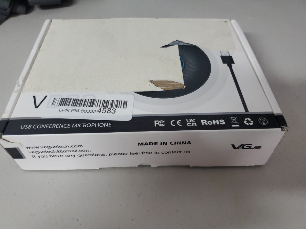 Conference USB Microphone, Vegue 360° Omnidirectional Laptop PC Computer Externa