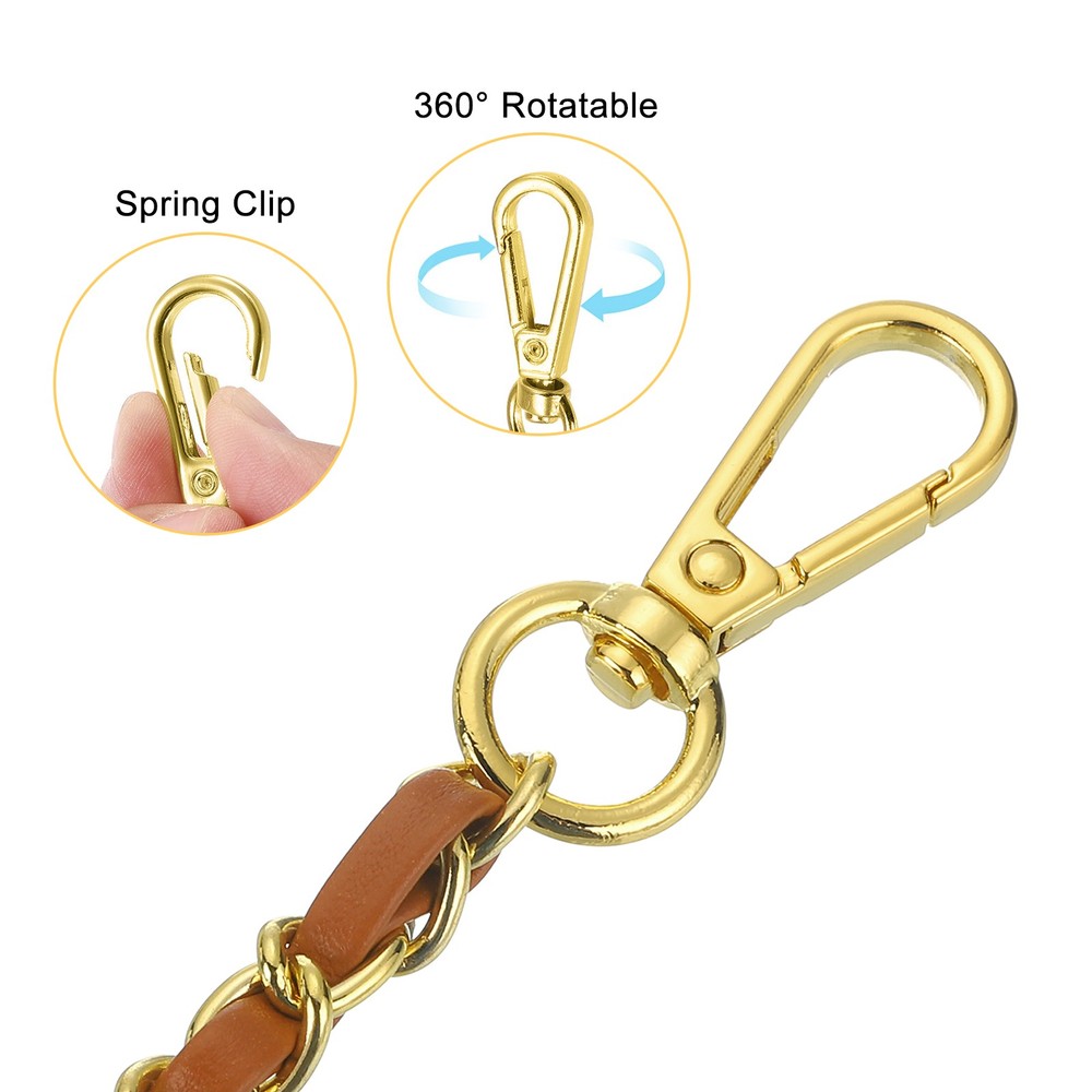 Purse Chain Strap, 55 Inch Adjustable Chains Strap Brown/Gold