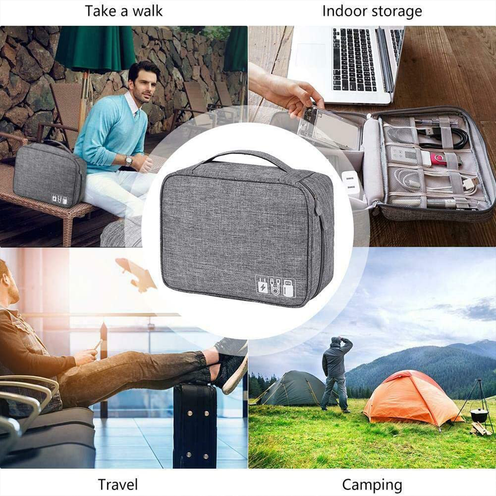 Digital Storage bag Portable Electronics Travel Organizer USB Cable Case Gadget