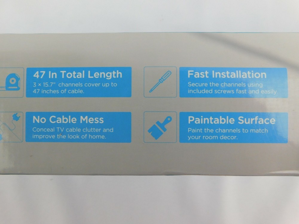 Yecaye TV Cable Concealer CMC-08 Management Solution 15.7"