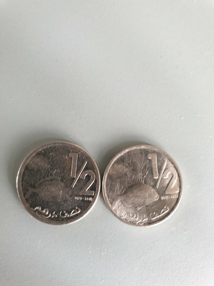 2012 & 2019 Morocco 1/2 Dirham Coin  Moroccan Coins