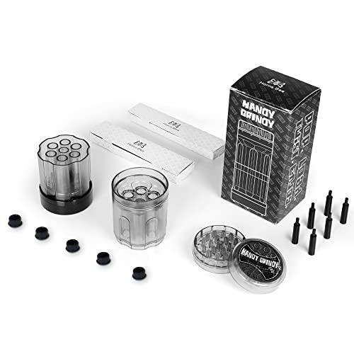 Portable Herb Grinder & Cone Rolling Machine - 6 Loader, Pre-Roll Cones Included