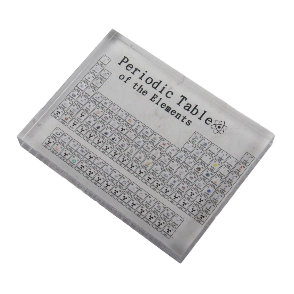 Periodic Table With Real Elements Inside Clear Acrylic Ergonomic Real Chemic
