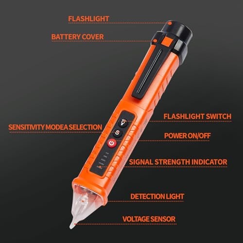 2 Pack Non-Contact Voltage Detector, Voltage Tester Electrical Tester, AC
