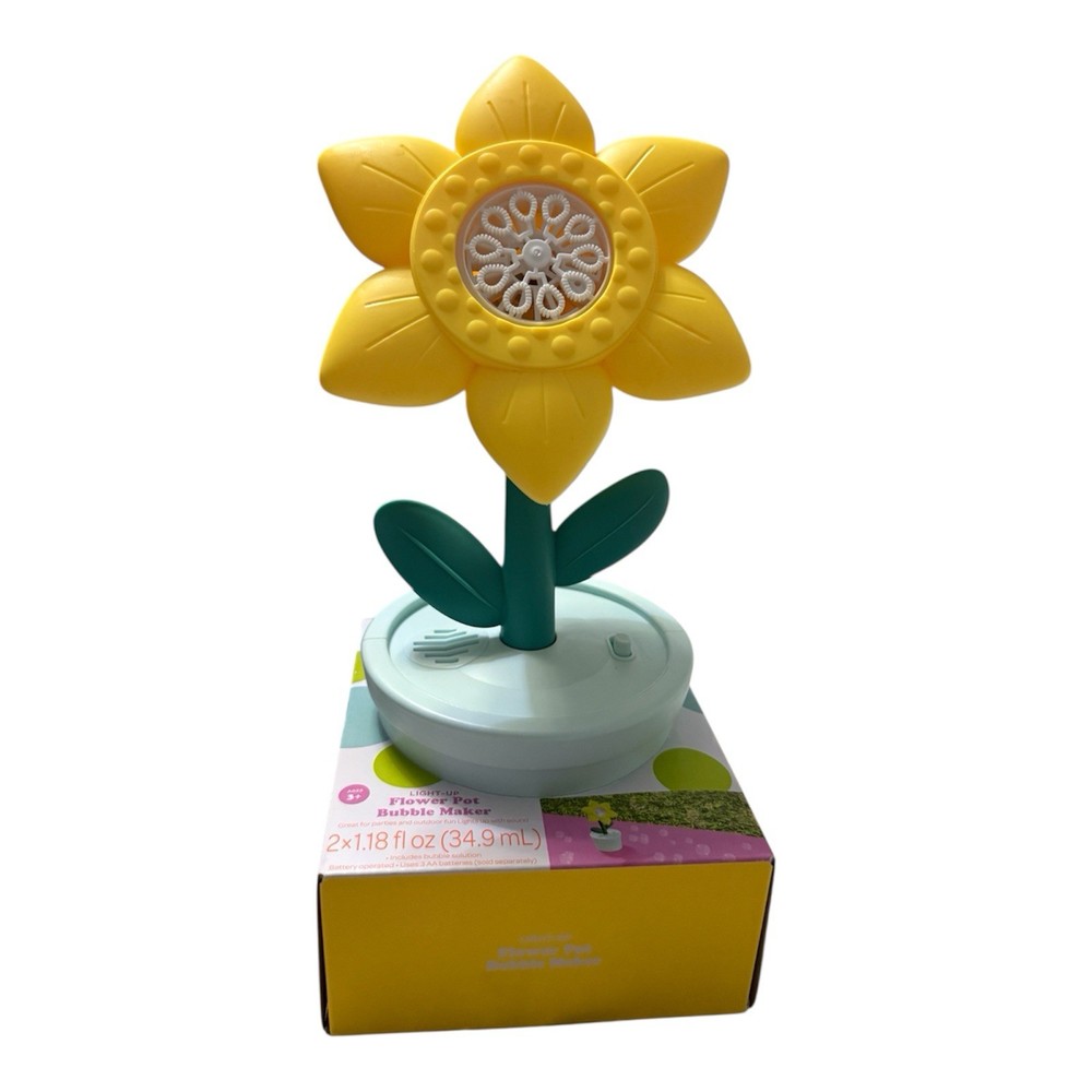 Sun Squad Flower Pot Bubble Maker Light Up