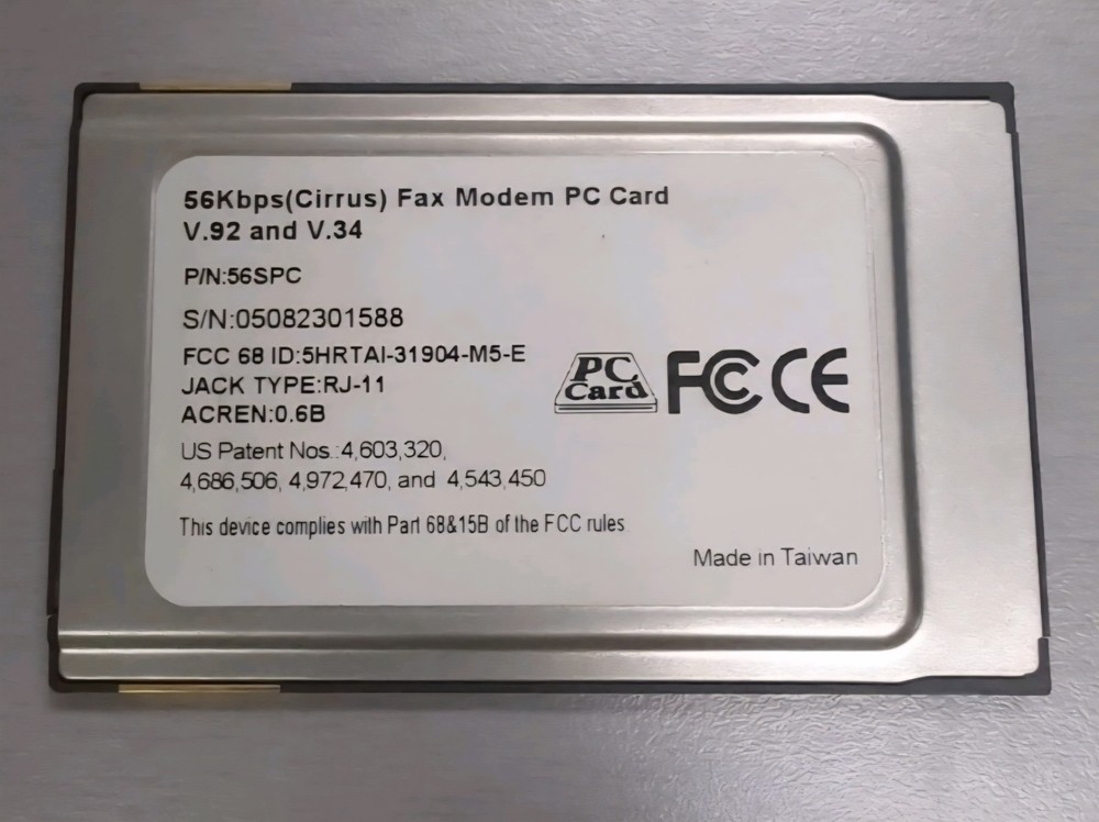 Best Data Fax Modem 56K PC Card