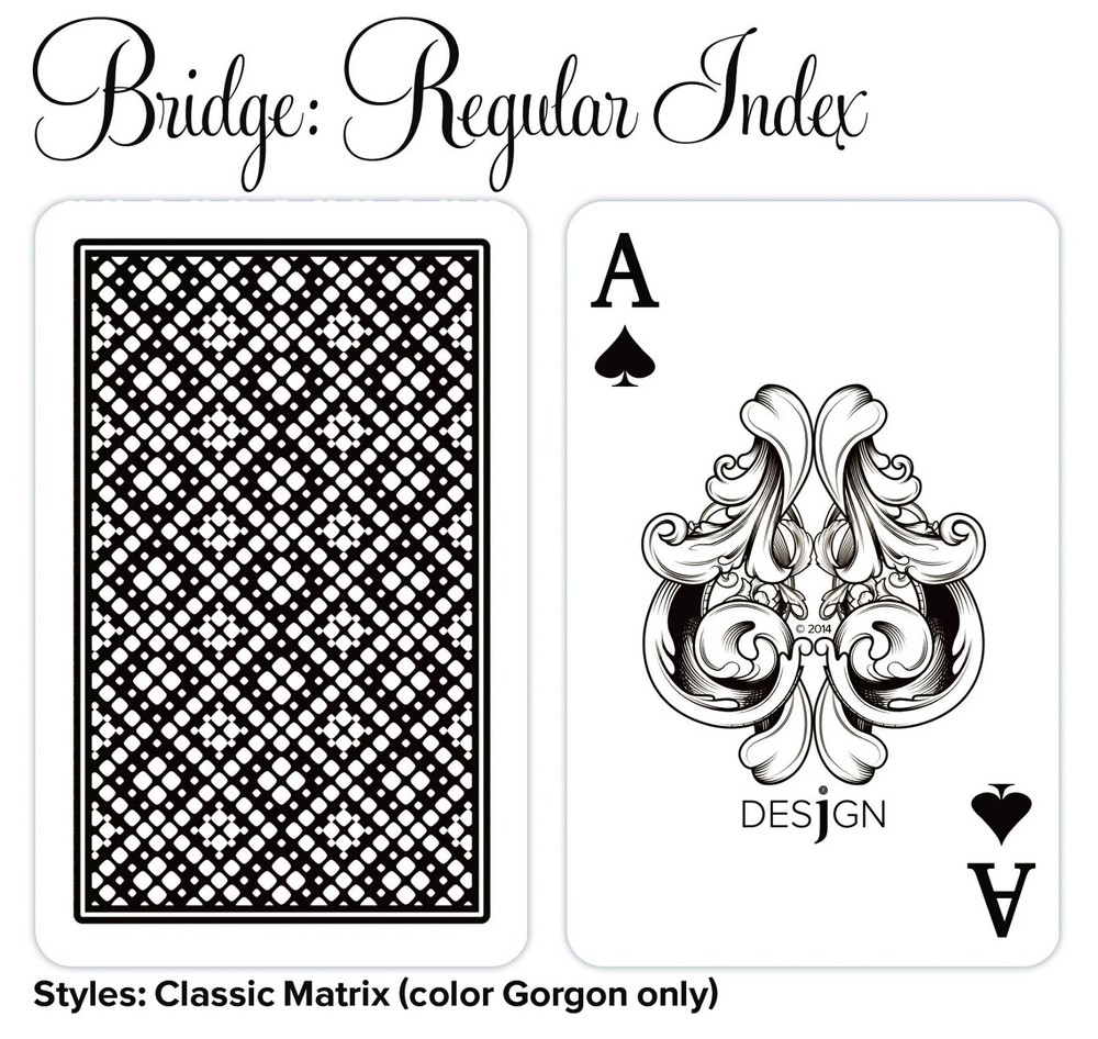 Desjgn 100% Plastic Playing Cards, Bridge Size / Regular Index 1 deck