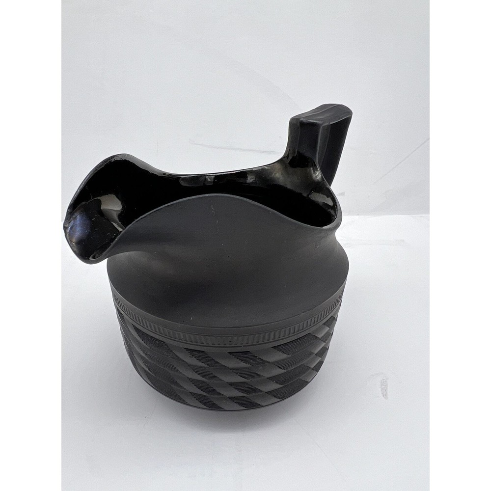 Antique Black Basalt Creamer Unmarked
