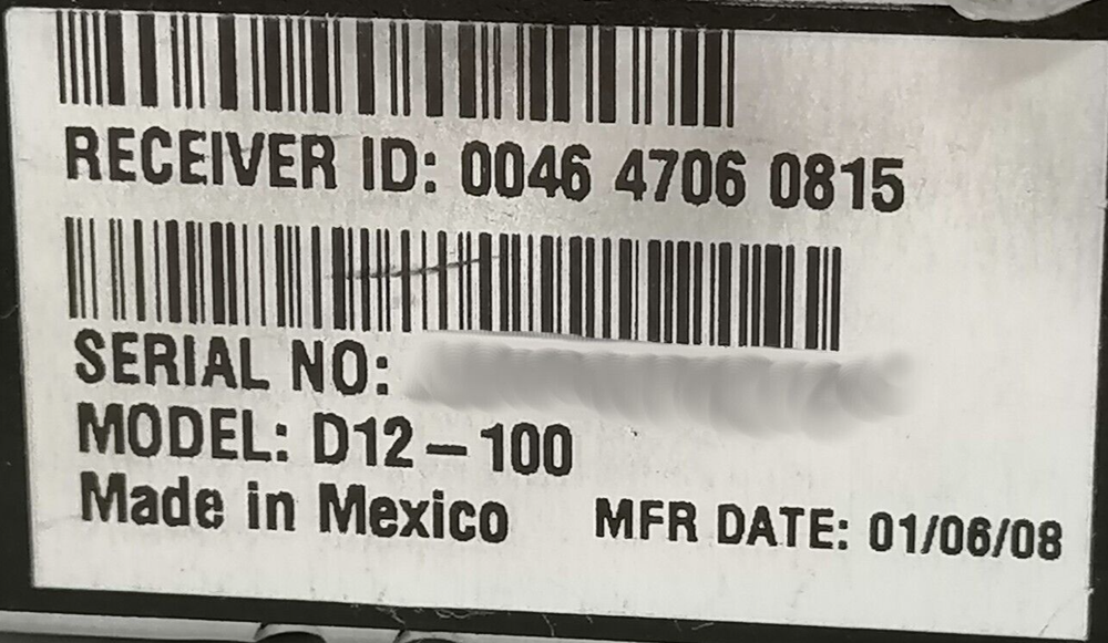 DirectTV D12-100 Satellite Receiver Box