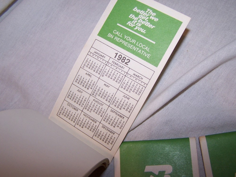 1980 1981 1982 BURLINGTON NORTHERN Pocket Notebook