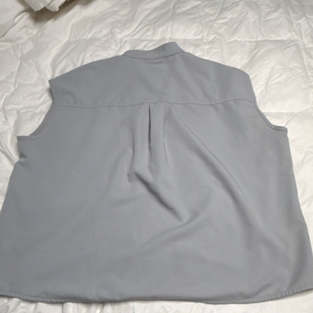 FIGS Technical Collection Gray Solid Sleeveless Scrub Top XL Unisex