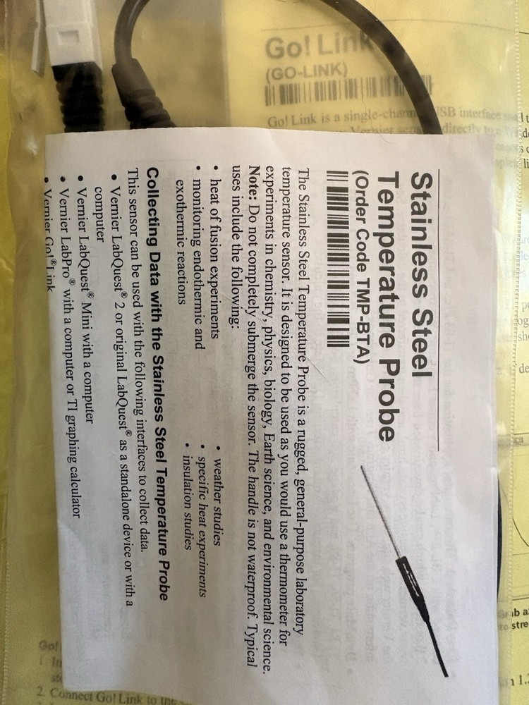 Vernier Stainless Steel Temperature Probe