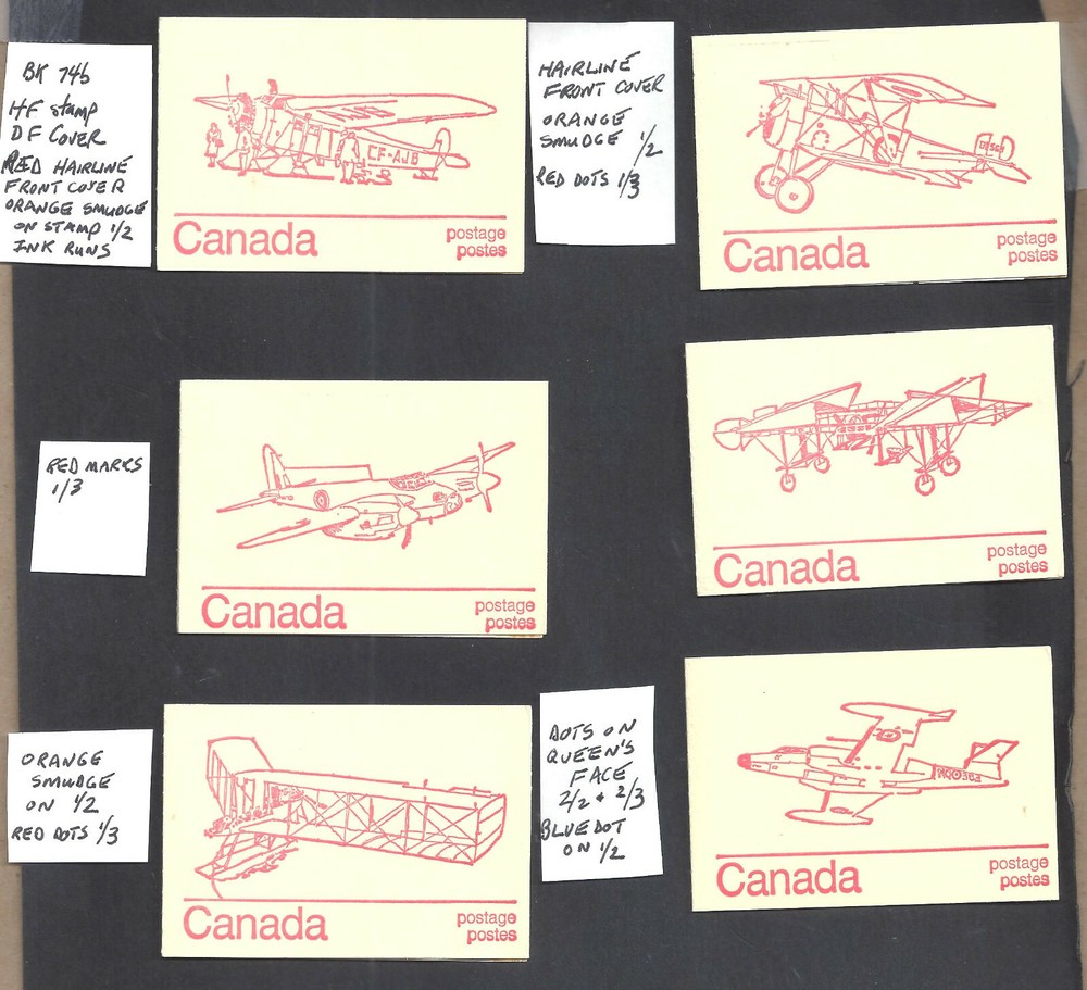Canada 74b VF MINT NH BOOKLET MULTIPLE PRINT ERRORS/VARIETIES BS30341
