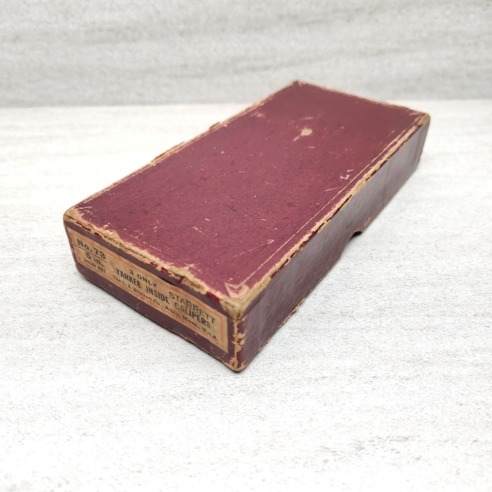 Starrett 73 Yankee Spring-Type Flat Leg Inside Caliper 5", Solid Nut, NOS