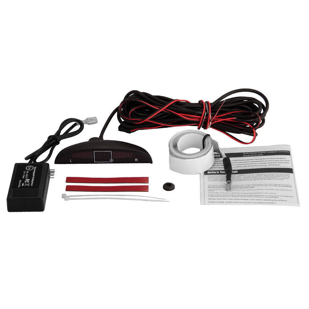 Electromagnetic EF Car Reverse Parking Back Up Radar Sensor Kit LED Display kids