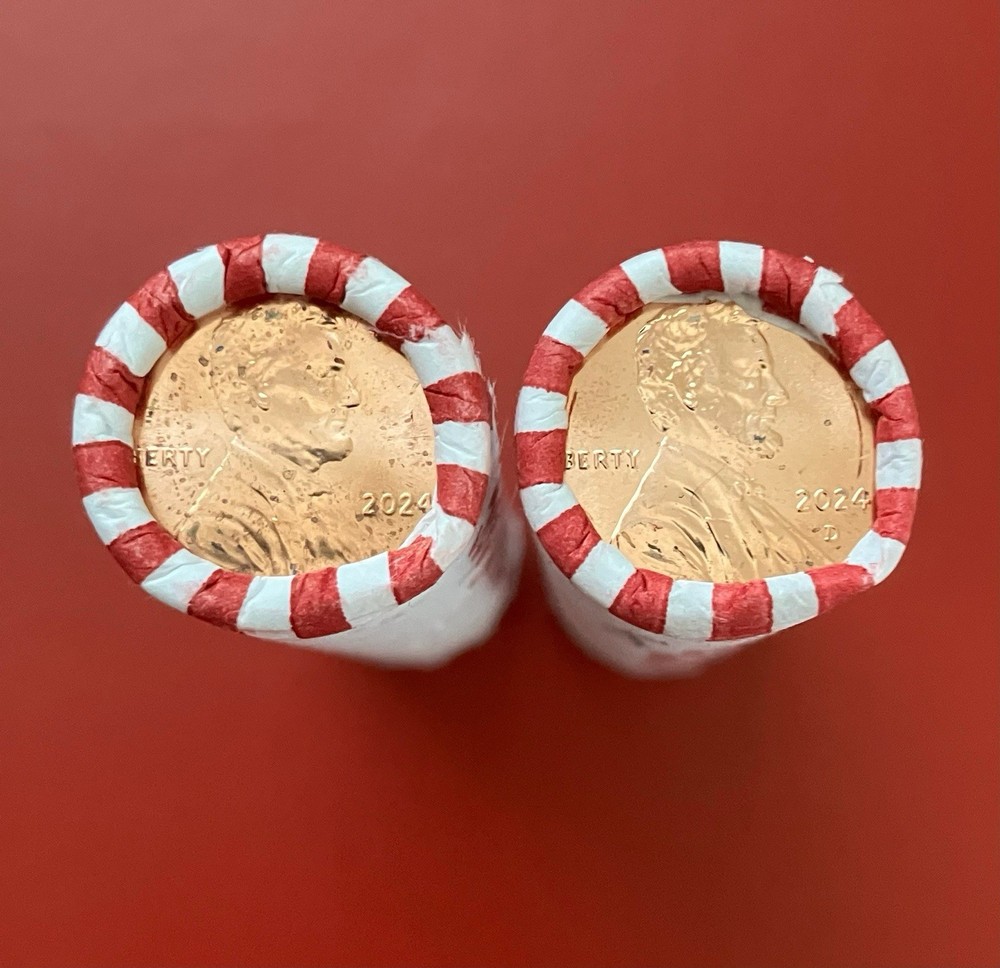 2024 P/D 2 Rolls Lincoln Shield Cents BU unopened