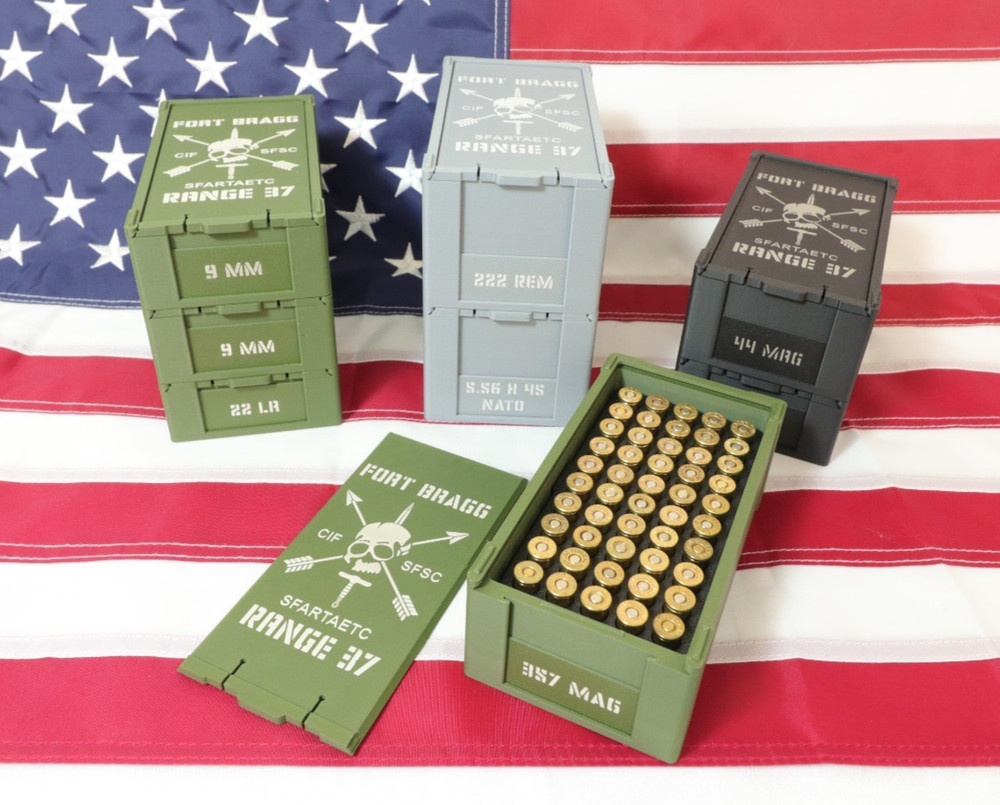 Stackable Ammo Boxes - Fort Bragg R37 - No Live Ammo!