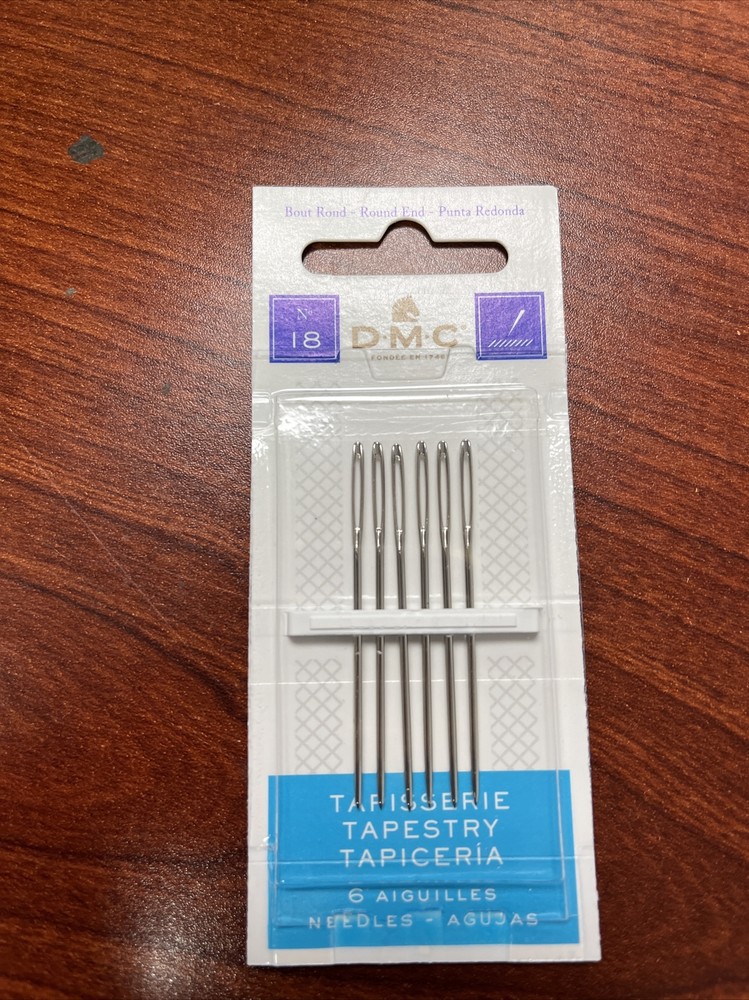 DMC 1767-18 Tapestry Hand Needles 6-Pack Size 18