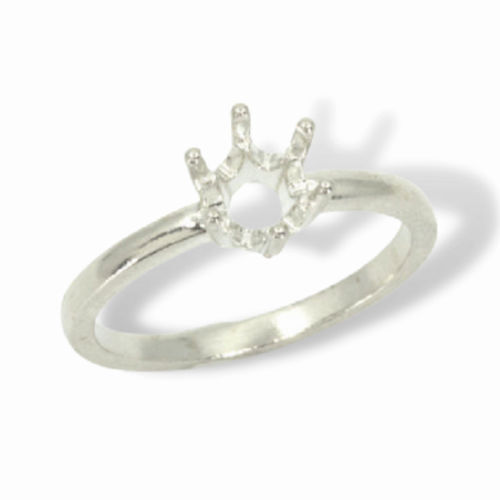 (4mm - 7mm) Round 6-Prong Ring Setting (Ring Sizes 4-11 )
