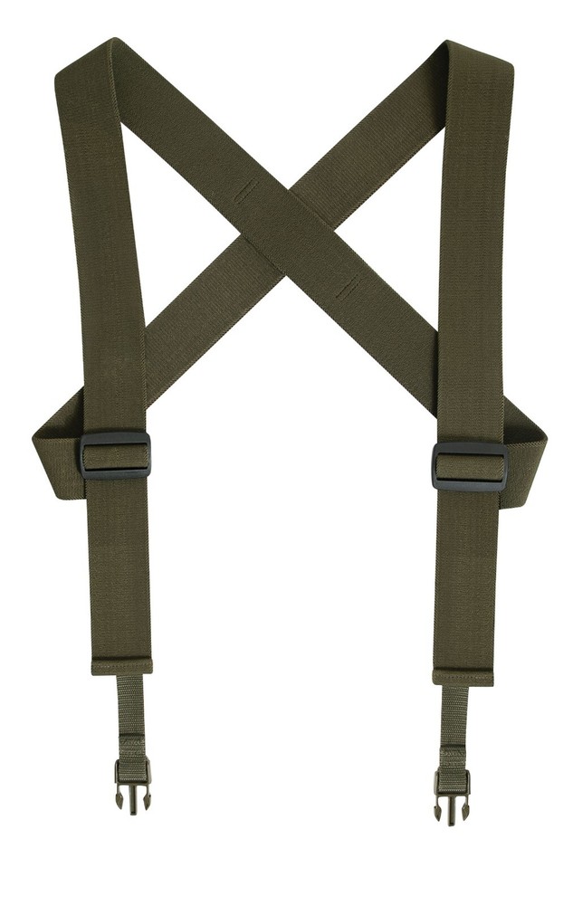 Olive Drab Tactical Combat Suspenders - Rothco Adjustable Gear Support Suspender