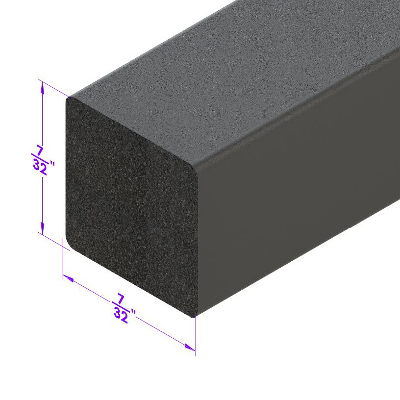 0.225" Square Extrusion; LP 2113