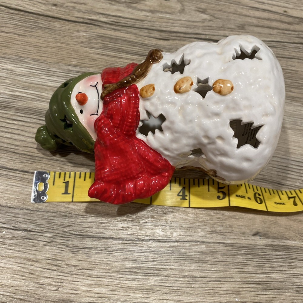 Vintage Hallmark Snowman Tea Light Holder