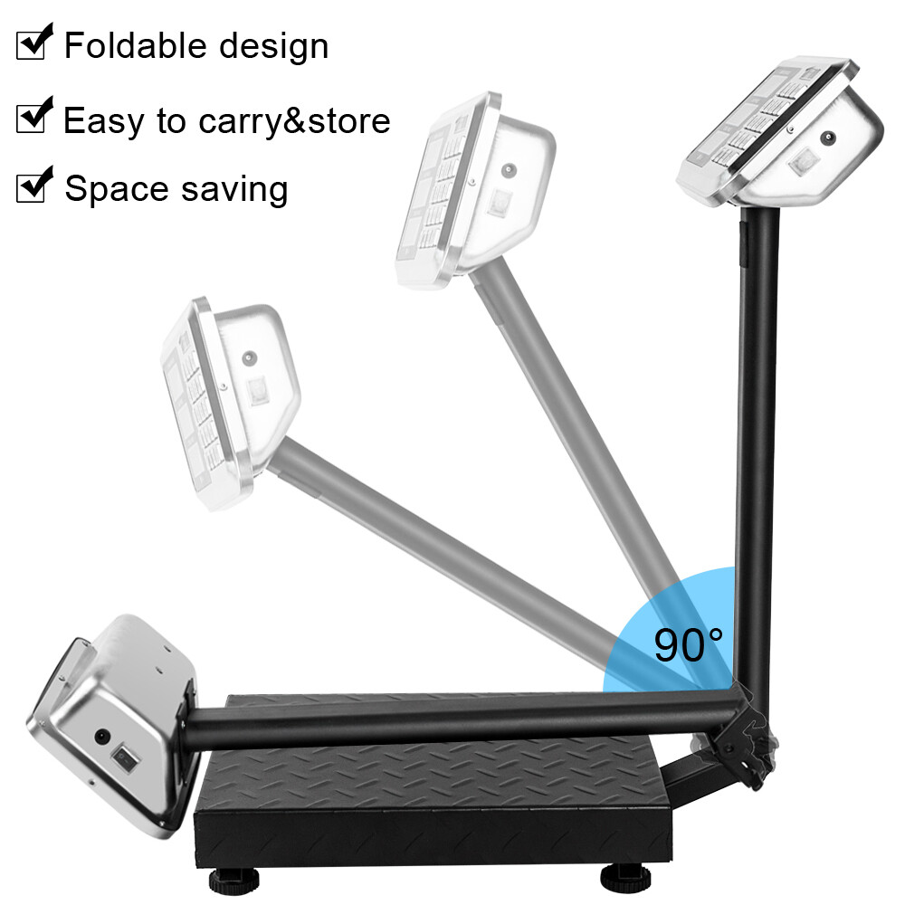 Heavy Duty 220lb Weight Electronic Platform Scale High-Definition LCD Display