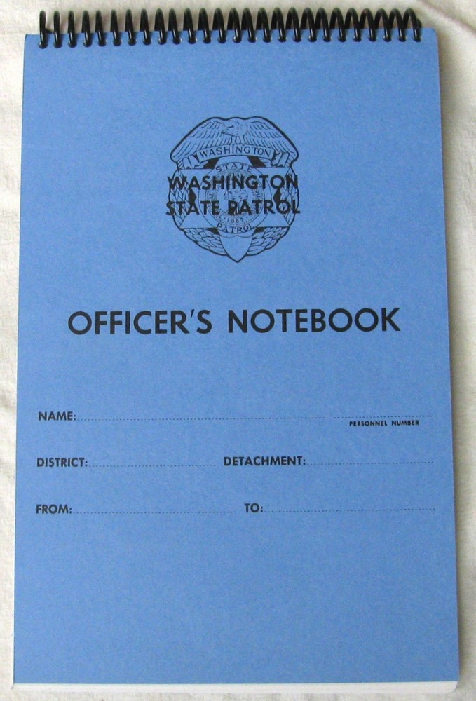 Washington State Patrol Officer’s Notebook⭐