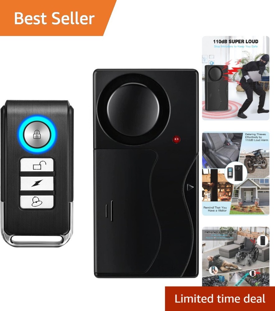 Easy Install Vibration Alarm for Bikes and Vehicles with Remote Control