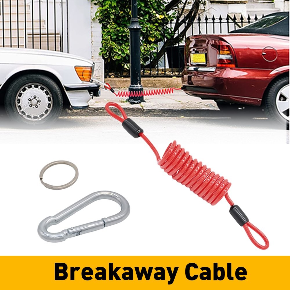 Trailer Breakaway Cable 1Pcs, 6FT Emergency Brake Away, Fit for Trailer RV Boat
