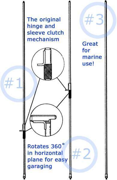 HUSTLER MO-3 HF Mobile Antenna 54" Mast