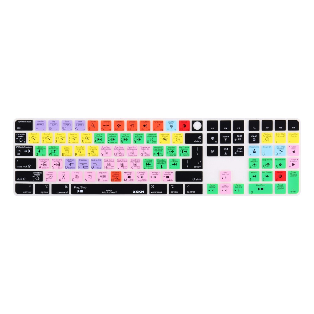 XSKN Avid Pro Tools Keyboard Cover for A2520 24" iMac Magic Keyboard and Numeric