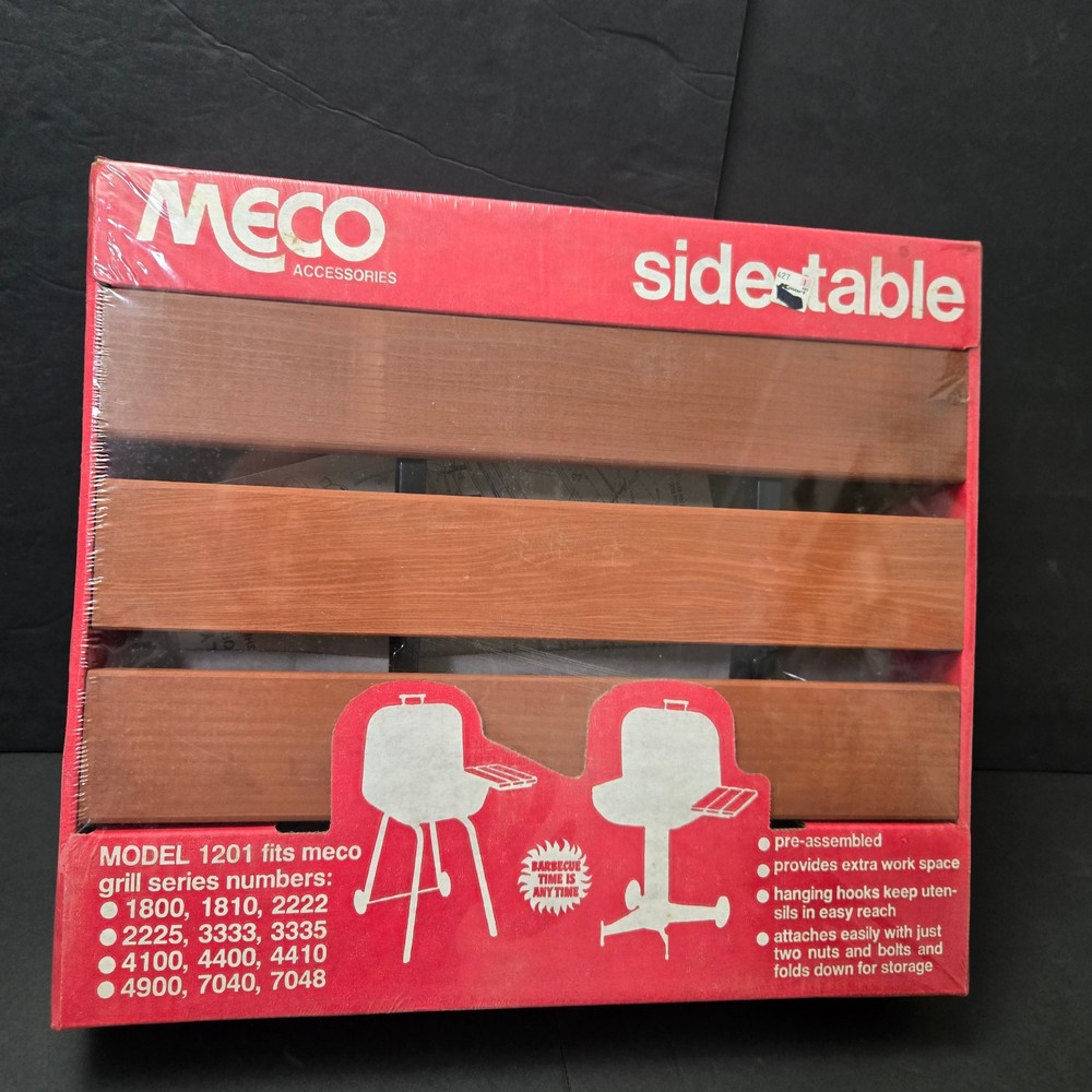 New Vintage BBQ Grill Side Work Table Meco BBQ