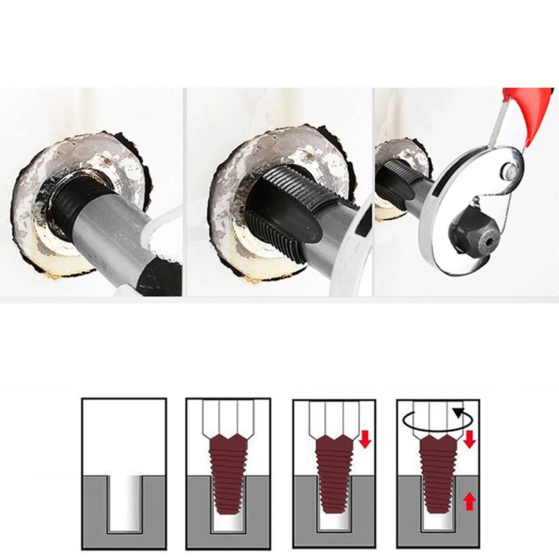 Heavy Duty Easy Out Extractor Tool Damaged Screw and Broken Bolt Water Pipe