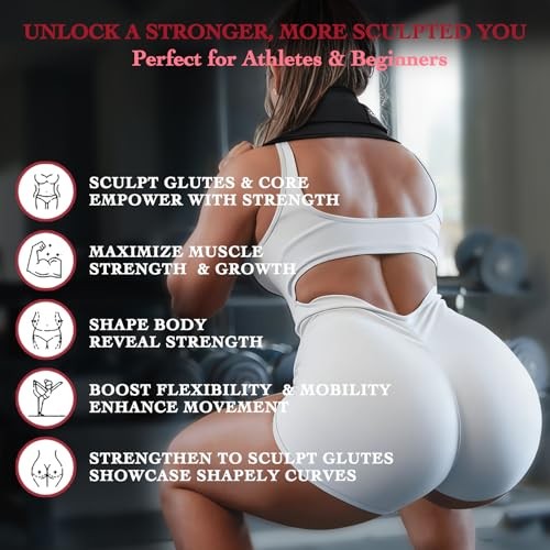 Adjustable Hip Thrust Belt Slip-Resistant Padding Booty Belts for Glutes -