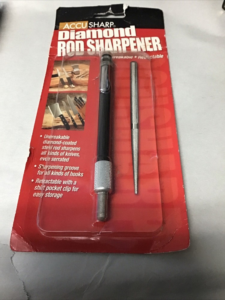 AccuSharp Retractable Diamond Rod - Knife Hook Tool Sharpener